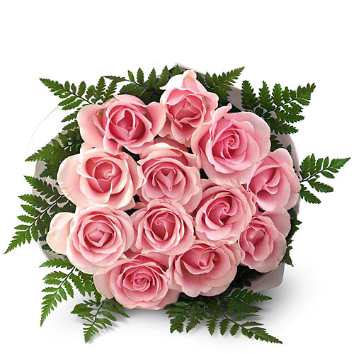 Pink roses in a bouquet